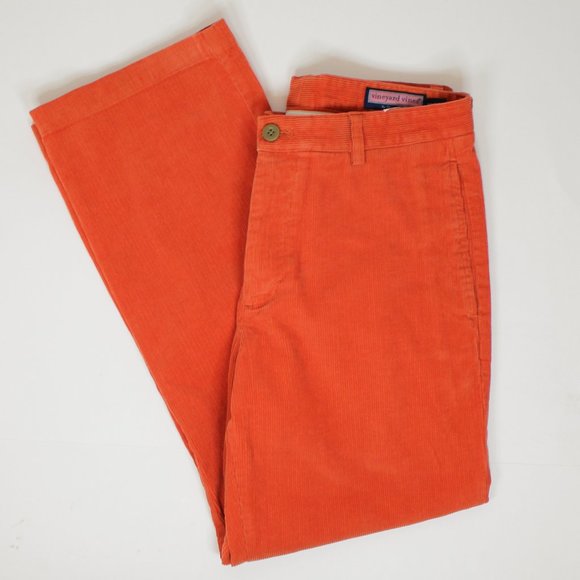 Vineyard Vines Other - Vineyard Vines Orange Corduroy Club Pants 32 x 30